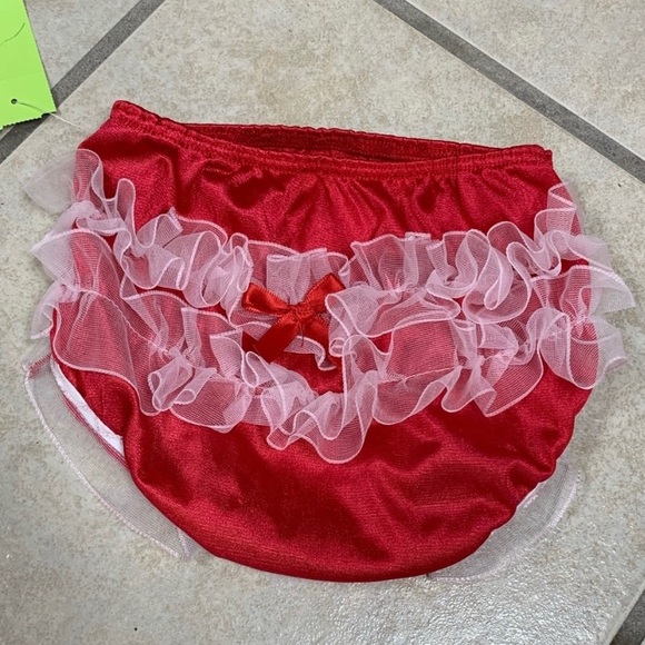 Pair of Lace Rear Rhumba Ruffled Easter Pageant Diaper Cover Panty Bloomers NWT - Picture 2 of 8